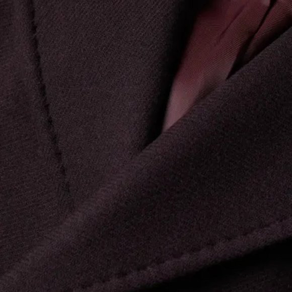 ⭐️Host Pick⭐️ H&M Long Wool Coat - Burgundy - XS - Picture 2 of 6